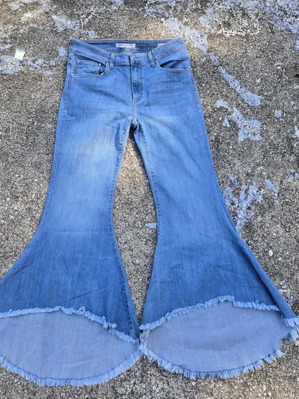Mavi Jeans Larissa Fashion Flare Bell Bottoms Sz 30 10 Light Wash Hippie Boho
